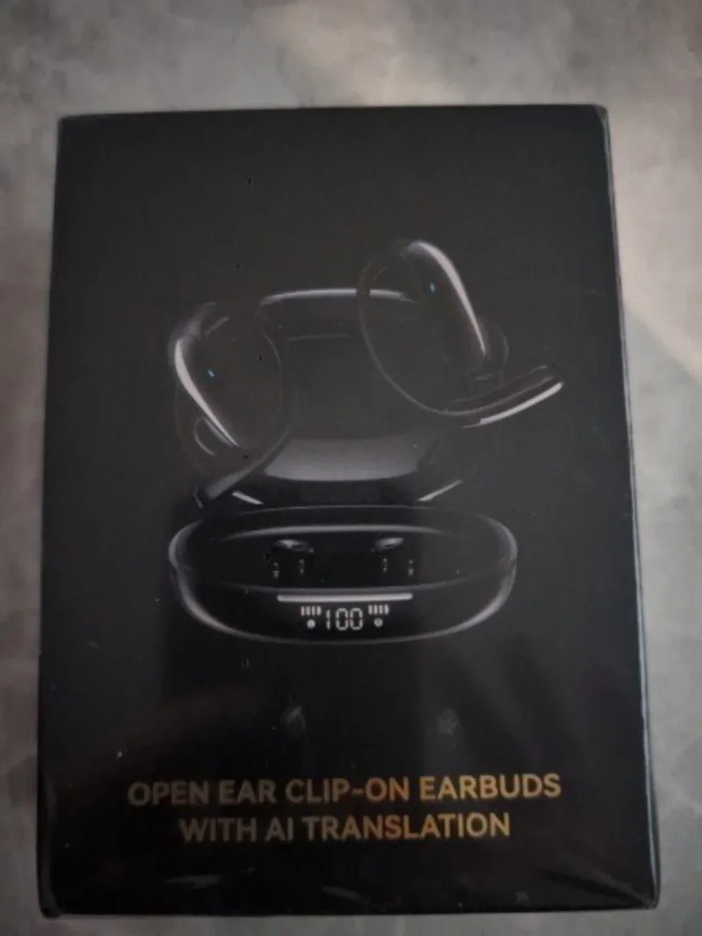 BE-ON A197 Open Ear Clip-On AI Translation Earbuds Wireless Bluetooth Black